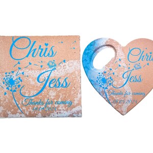 Beach Wedding Favor Magnet: Personalized Souvenir Gift