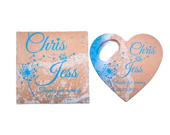 Beach Wedding Favor Magnet: Personalized Souvenir Gift