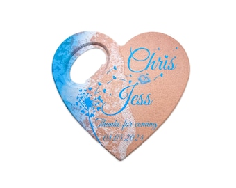 Beach Wedding Favor Magnet: Custom Souvenir, Thank You Gift