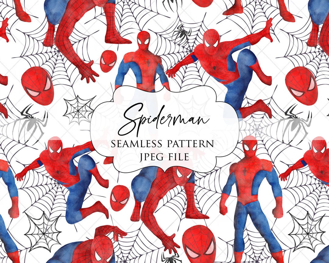 Spider-man Seamless Pattern, Spidey Spider Web Seamless Pattern for ...