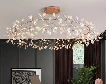 Rose Gold Acrylic Firefly Chandelier