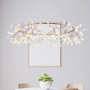 Rose Gold Acrylic Firefly Chandelier image 3