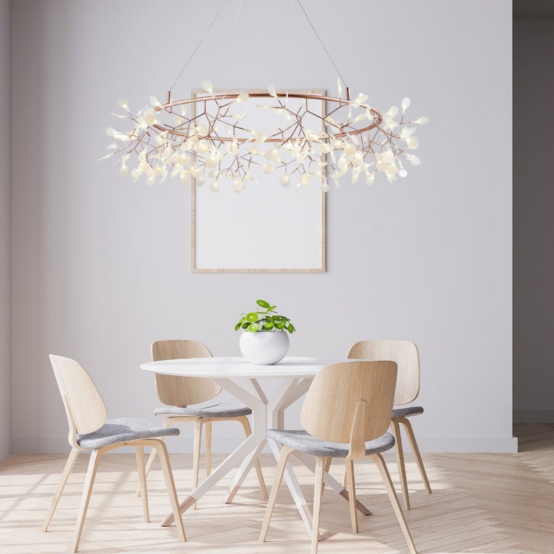 Rose Gold Acrylic Firefly Chandelier image 3