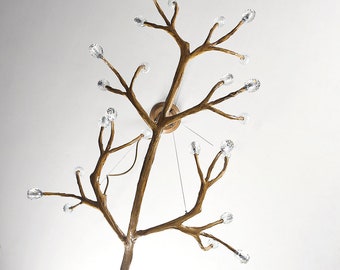 Crystal Glass Rock Tree Branch Chandelier