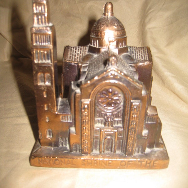 Basilica of the National Shrine of the Immaculate Conception in Washington DC Metal Souvenir Building Vintage 1960s