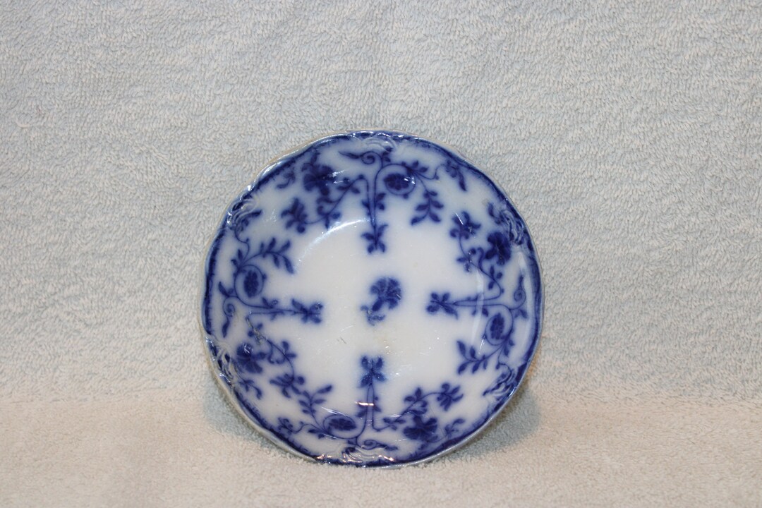 Flow Blue J&G Meakin Colonial Pattern Berry/sauce Bowl 5.25