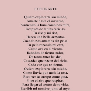 Amor, Love, Sensual, Pasión, Poem, Poetry, Spanish Poem, Spanish, Poema, Poesía, Poema en Español, Español, Poster, Wall Art, JPG, 300dpi