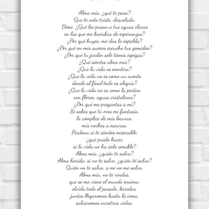 Vida, Life, Alma, Soul, Poem, Poetry, Spanish Poem, Spanish, Poema, Poesía, Poema en Español, Español, Poster, Wall Art, JPG, 300dpi