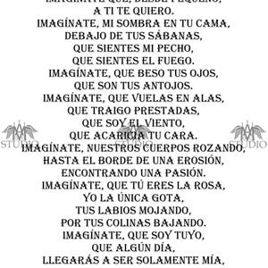 Valentine&#39;s Day, Gift, Dedication, Love, I Love You, Love, Feelings, Poem, Poetry, Poem in Spanish, Poster, Wall Art, PNG, 300dpi