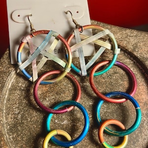 Metal Loop Women’s Colored Earrings Set