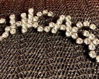 Chicago Brooch Pin 4” Crystal Quartz Vintage City Pride USA