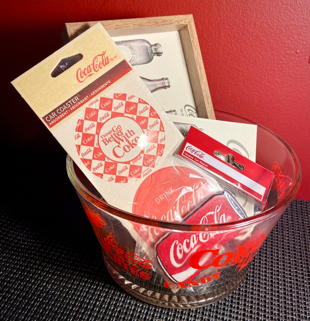Cocacola Glass Goodies Dish Full Lot Etsy