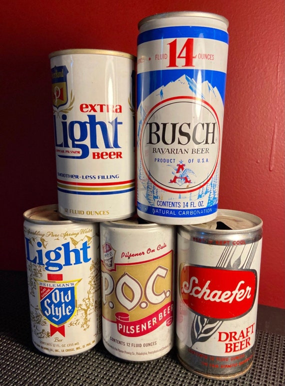 Steel Beer Cans Lot Pull Tabs Vintage