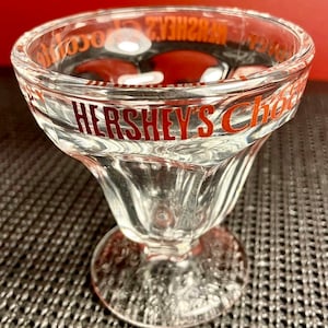 Hersheys Glass Ice Cream Cup Clear