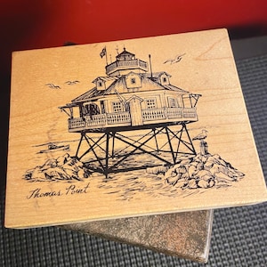 Thomas Point House Ocean Shore 1999 Rubber Stamper Salem Große 5 ”Kartenherstellung
