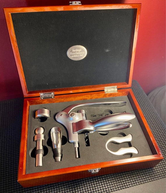 Heritage Brookstone Connoisseurs Wine Bottle Opener Set Wood Etsy