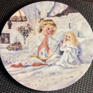 Now I Lay Me Down To Sleep Porcelain Knowles Plate #12350B