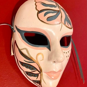 Ceramic Mask China 1980s 11” Wall Hang Set