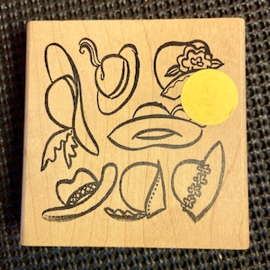 Hüte aus Holz Spaß Stempel 1998 Stempel 10 cm
