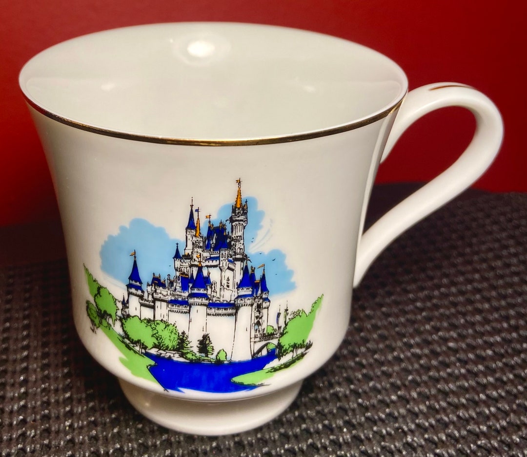 Porcelain Walt Disney Tea Cup Gold Trim Japan 1970s Etsy