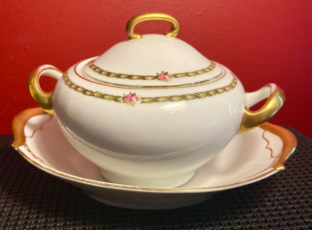 Limoges France Porcelain Antique T & V No.6439 Teapot Set