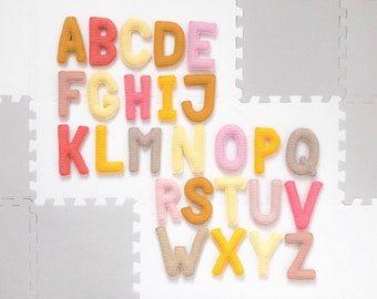 Modèle d'alphabet au crochet, Lettres douces au crochet, Alphabet amigurumi farci, Modèle de peluche ABC au crochet, Tutoriel 3D sur les lettres majuscules