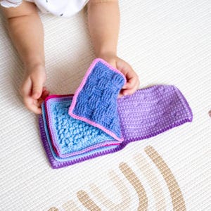 Virkade leksaksmönster för baby, 4 i 1 Montessori-leksaker, sensorisk amigurumi PDF-set, digital nedladdning bild 10