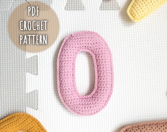 Letter O Crochet Pattern, Stuffed Amigurumi Capital Letters, Crochet Alphabet Pattern, Plush Crochet Letters Pattern, 3D Uppercase Alphabet
