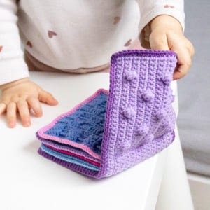 Virkade leksaksmönster för baby, 4 i 1 Montessori-leksaker, sensorisk amigurumi PDF-set, digital nedladdning bild 6
