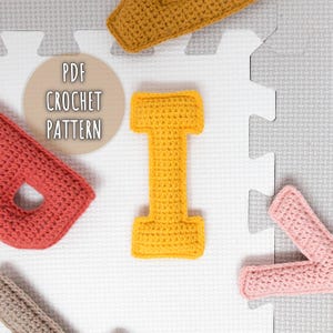 Buchstabe I Häkelmuster, Gefüllte Amigurumi Großbuchstaben, Alphabet Häkelanleitung, Plüsch Häkelbuchstaben, 3D Großbuchstaben