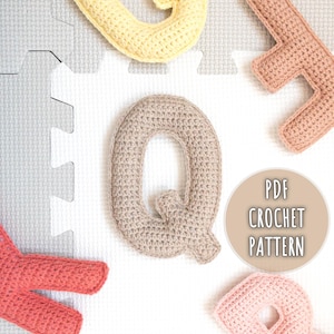 Buchstabe Q Häkelmuster, Gefüllte Amigurumi Großbuchstaben, Alphabet Häkelanleitung, Plüsch Häkelbuchstaben, 3D Großbuchstaben