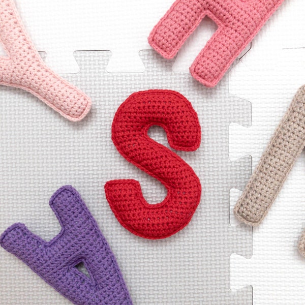 Letter S Crochet Pattern, Stuffed Amigurumi Capital Letters, Crochet Alphabet Pattern, Plush Crochet Letters Pattern, 3D Uppercase Alphabet