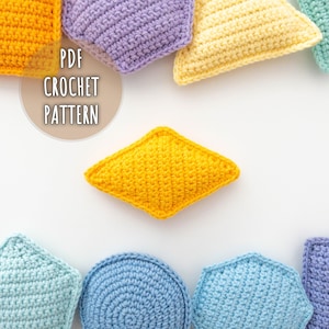 Raute Häkelmuster, Amigurumi Raute Häkelmuster, geometrisches Häkelmuster, Plüschtier für Kleinkinder