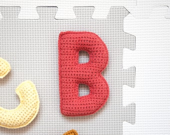 Letter B Crochet Pattern, Stuffed Amigurumi Capital Letters, Crochet Alphabet Pattern, Plush Crochet Letters Pattern, 3D Uppercase Alphabet