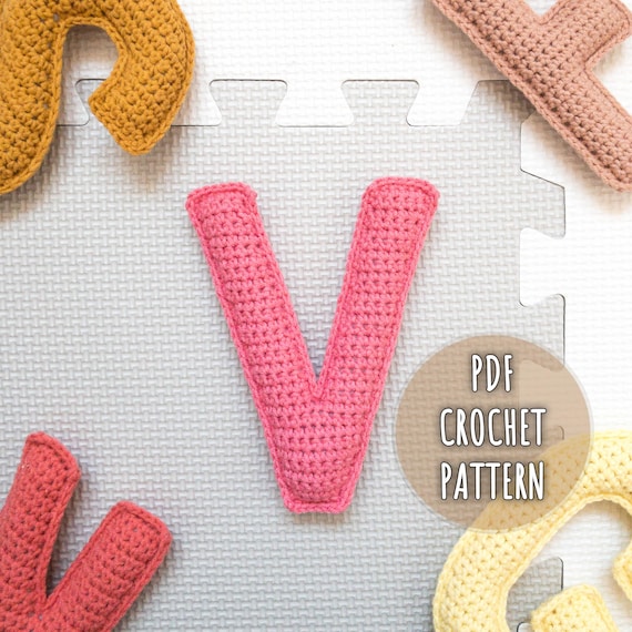 Crochet Letter V Pattern