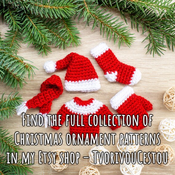 ミニアグリークリスマスセーターのかぎ針編みパターン：DIYクリスマス