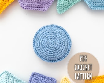 Crochet Circle Pattern, Amigurumi Circle Crochet Pattern, Crochet Montessori Toy for Kids, Geometric Shapes Pattern