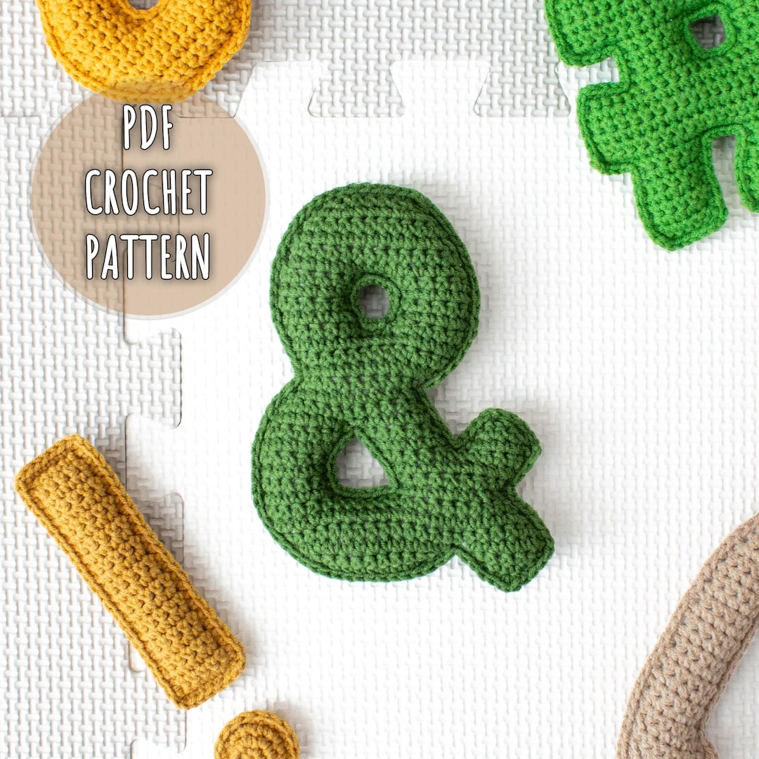 Crochet Ampersand Pattern – Alphabet Symbol for Name Garlands (PDF) - Etsy