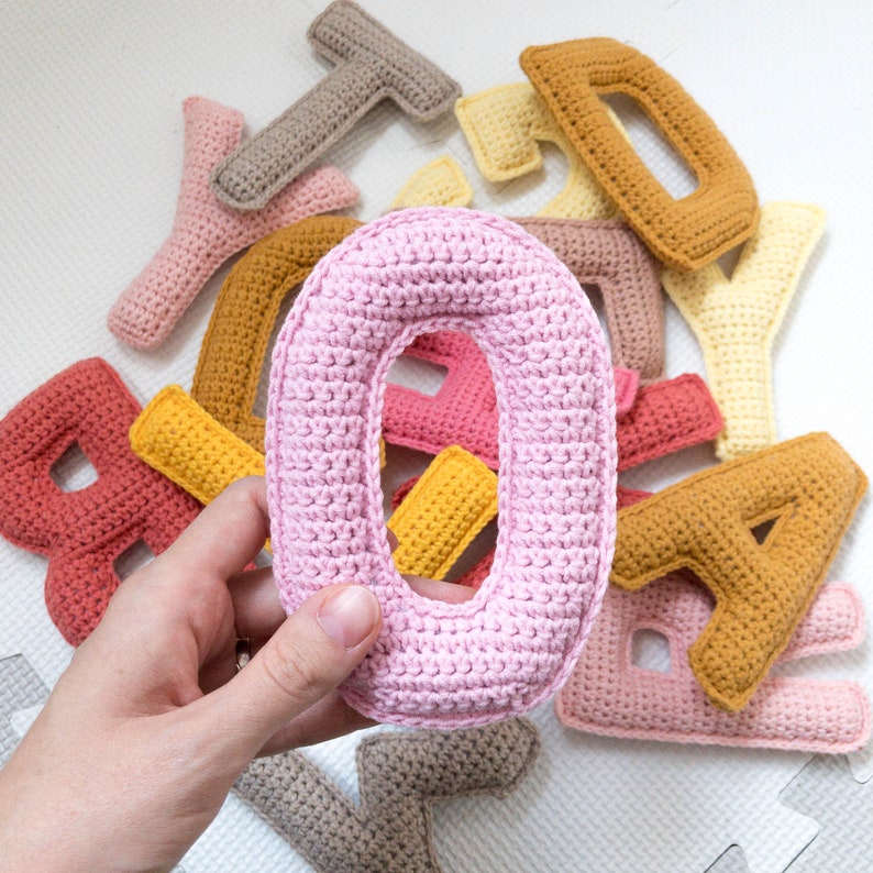 Letter O Crochet Pattern, Stuffed Amigurumi Capital Letters, Crochet Alphabet Pattern, Plush Crochet Letters Pattern, 3D Uppercase Alphabet image 3