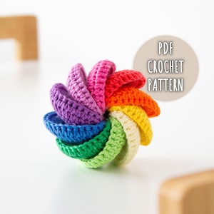 Crochet Baby Toy Pattern, Montessori Sensory Ball, Fidget Toy Crochet Pattern, Baby Gift PDF Pattern