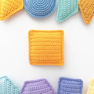 Crochet Square Pattern, Amigurumi Square Crochet Pattern, Crochet Geometry Pattern, Plush Shapes for Toddlers