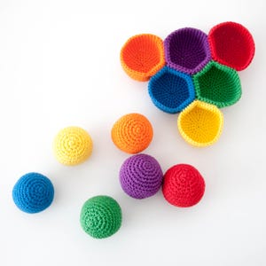 Virkade leksaksmönster för baby, 4 i 1 Montessori-leksaker, sensorisk amigurumi PDF-set, digital nedladdning bild 8