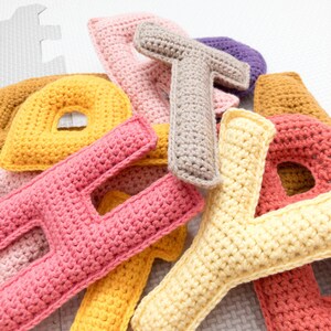 Letter F Crochet Pattern, Stuffed Amigurumi Capital Letters, Crochet Alphabet Pattern, Plush Crochet Letters Pattern, 3D Uppercase Alphabet image 5