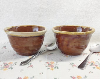 Maple Leaf USA Monmouth Pottery Dripware Soup Bowl Set of 2