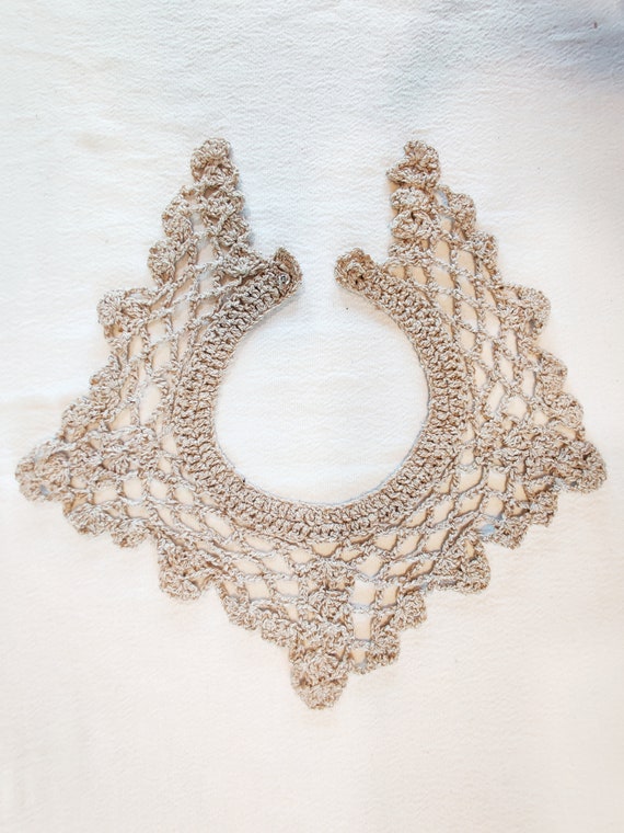 Antique Collar, Hand Made Lace Work, Vintage Hand… - image 3