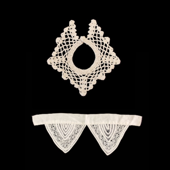 Antique Collar, Hand Made Lace Work, Vintage Hand… - image 1