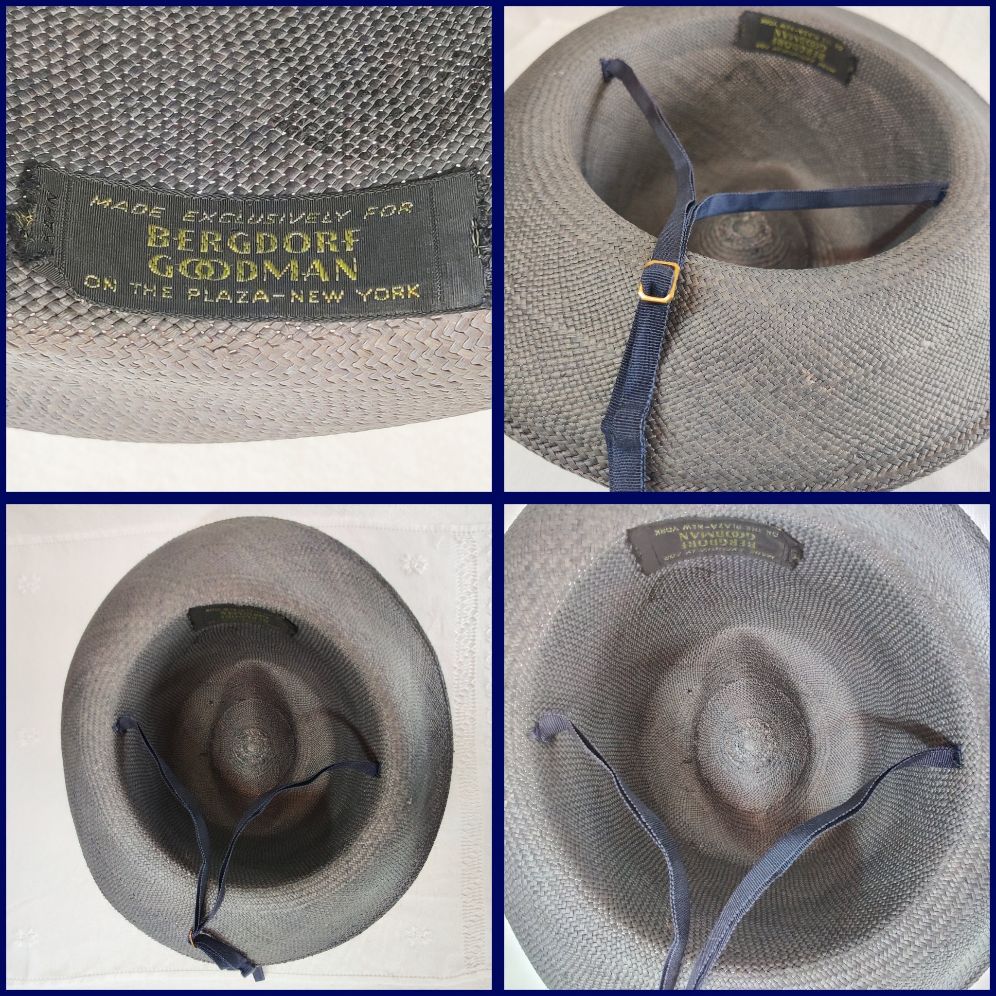 Vintage Riding Hat by Bergdorf Goodman 1940s 1940s Vintage Horseback Riding Hats by Bergdorf Goodman Size  main image 2