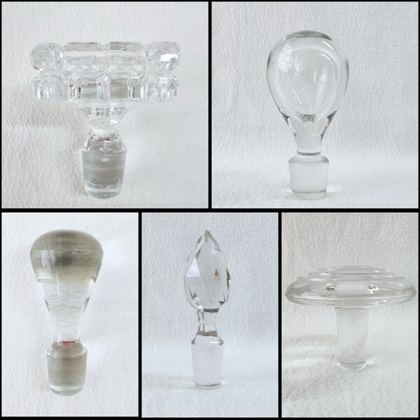 Vintage Glass Bottle Stopper Replacements for Decanters