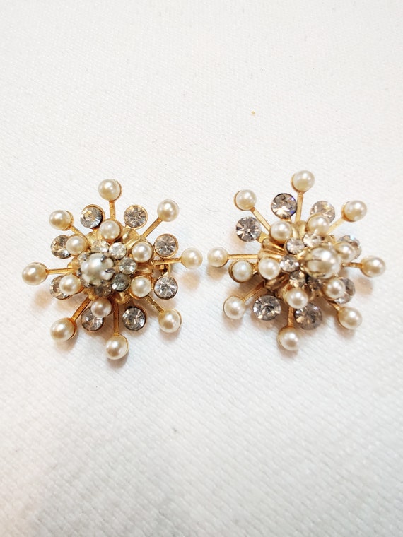 Vintage Golden Starburst Brooch Pins, Set of 2, Fa