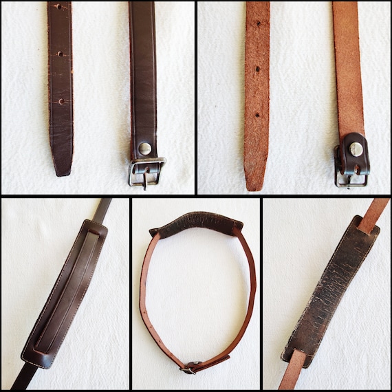 Vintage Belt, Brown Thin Leather Belt, Silver Ton… - image 5